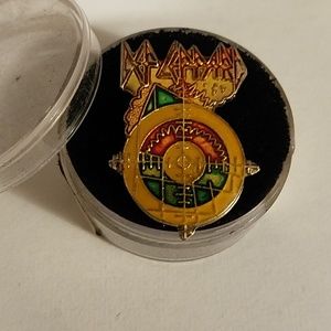 Vintage Def Leppard enameled metal pin